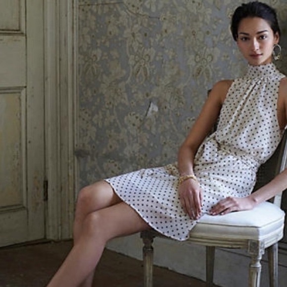 Anthropologie Staci Frati Sweet Pea Polka Dress - Black and Cream size Medium - Picture 1 of 12